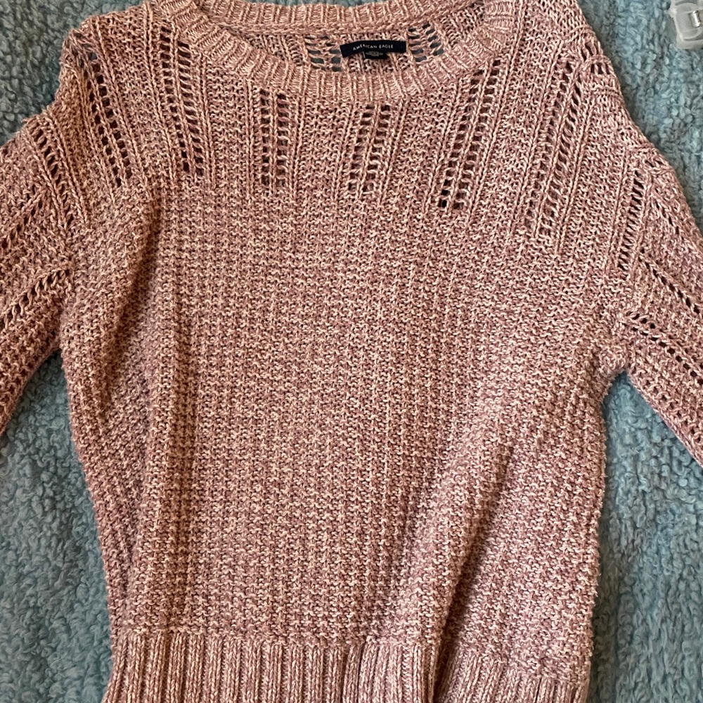 American Eagle Knit Pink Sweater
